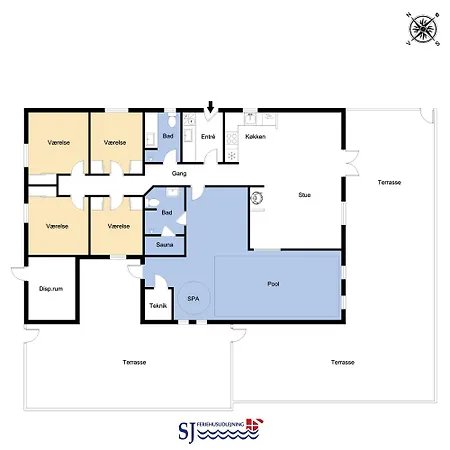 Veludstyret Poolhus Taet Pa Vesterhavet Sj470 Vakantiehuis *